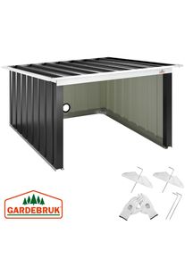 Gardebruk Garaje robot cortacésped metal antracita techo abatible