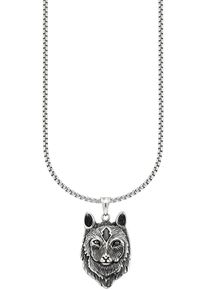 Bruno Banani Kette mit Anhänger »Schmuck Geschenk Halsschmuck Halskette mit Anhänger Wolfskopf-Optik«