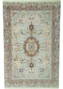 Tabriz Perski dywan 200x300 Beżowy (Iran) Ręcznie Tkany