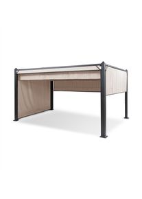 Blumfeldt Pantheon Cortina, pergola so strechou, 3 x 4 m, 4 bočné diely, béžový