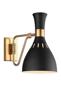 Elstead Lighting Wandleuchte , Schwarz, Messingfarben , Metall , 27.3x30.5x15.9 cm , Grüner Punkt, RoHS , Lampen & Leuchten, Innenbeleuchtung, Wandleuchten, Wandfackeln