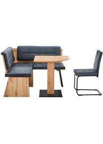 Cantus Eckbankgruppe , Anthrazit, Eichefarben , Textil, Metall, Holzwerkstoff , eckig, C-Form , 130x130 cm , Esszimmer, Bänke, Eckbankgruppen