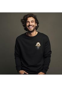 WOOOP Sweatshirt "Pocket Sloth" zwart - 50% | Maat: M |