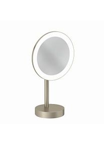 Kludi VELA R LED-Kosmetikspiegel 58995N5F freistehend Stainless Brushed Nickel PVD