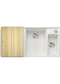 Blanco Axia iii s-f Spüle 523486 99x50cm, PuraDur weiß, rechts, mit Holzschneidbrett