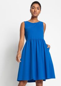 Robe &agrave; poches en jersey 100% coton - bleu - taille 34/36 (XS) - 100% coton - bonprix
