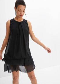 Robe en chiffon en polyester recyclé - noir - taille 36 - bonprix
