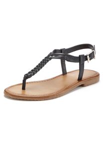 Vivance Dames Teenslipper in zwart ,maat 36, Witt, 100% Leer