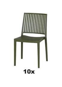 siena GARDEN Gartensessel-Set , Grün , Kunststoff , eckig , 46x80x56 cm , stapelbar, gastro- und objekttauglich, wetterbeständig , Gartenmöbel, Gartensessel, Gartenstühle