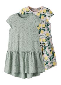 name it Sukienka 'NKFVIGGA' dla dziewczynek limonkowy / pastelowy zielony / różowy pudrowy / biały Rozmiar 146