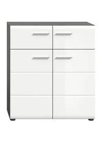 Schuhschrank Salsa ca. 80x90x37 cm Weiß/Rauchsil.