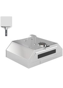 Outsunny 8 in Portable Stainless Steel BBQ Grill Top Pizza Oven with Built-in Thermometer and Viewing Window for Gas and Charcoal BBQ Grills, Includes Carry Handles, Pizza Stone and Peel, Silver Tone | Aosom Ireland