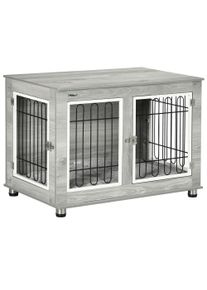 PawHut Dog Kennel with Wire Mesh, Large Top, Soft Washable Cushion, Dog Crate Furniture Side End Table for Medium and Large Dogs | Aosom Ireland