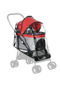 PawHut Rain Cover for Dog Pram, Protective Cover for Pet Stroller Buggy Pushchair, for Small Miniature Dogs Cats, Front Rear Entry | Aosom Ireland