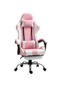 Vinsetto Racing Gaming Chair with Lumbar Support, Head Pillow, Swivel Wheels, High Back Recliner Gamer Desk Chair for Home Office, Pink | Aosom Ireland