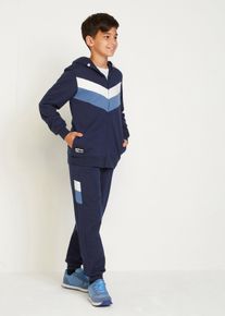 Tuta sportiva in puro cotone biologico (set 2 pezzi), Blu, Taglia 128/134, bonprix