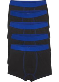 Boxer aderenti con cotone morbido (pacco da 5), Nero, Taglia 176/182, bonprix