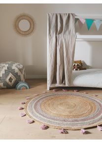 Lytte Tapis enfant Lovis Mauve 115 cm round - Tapis pour chambre d'enfants/bébé