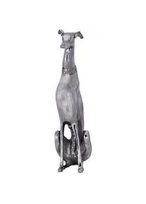 Mid.you Skulptur , Silberfarben , Metall , Hund , Hund , 18x70x25 cm , stehend, zum Stellen, handgemacht , Dekoration, Dekofiguren & Skulpturen, Skulpturen