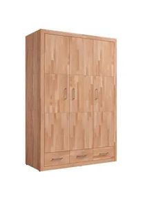 Linea Natura Drehtürenschrank , Kernbuche , Holzwerkstoff , Kernbuche , massiv , 4 Fächer , 3 Schubladen , 145x212x60 cm , Typenauswahl, Beimöbel erhältlich, in verschiedenen Holzarten erhältlich , Schlafzimmer, Komplette Schlafzimmer und Serien, Schlafzimmerserien