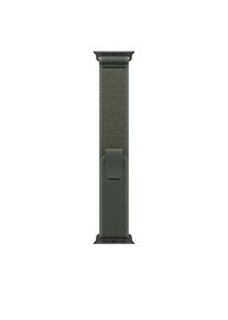 Curea Smartwatch Apple MYQ33ZM/A pentru Watch 49mm, Trail Loop, S/M, Black Titanium Finish (Verde)