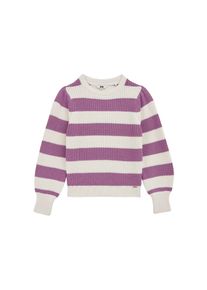WE Fashion Pullover em roxo, branco Tamanho 170/176 Às riscas