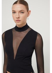 Desigual bluza femei, culoarea negru, neted