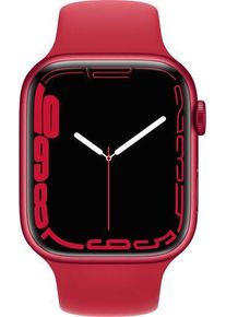 Apple Watch Series 7 Alluminio 45 mm (2021) | GPS | rosso | Cinturino Sport rosso