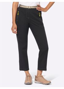 Dames Functionele broek inclusief ceintuur in zwart ,maat 40, WITT, 95% Polyamide, 5% Elastan