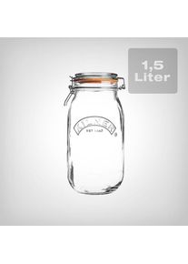 Kilner Weckglas 1,5L mit B&uuml;gelverschluss | Luftdicht und Aromaschutz f&uuml;r Kr&auml;uter und Ernte