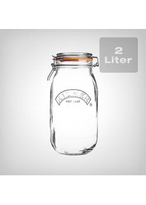 Kilner Weckglas 2L mit B&uuml;gelverschluss | Luftdicht f&uuml;r optimale Lagerung von Kr&auml;utern und Ernte