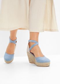 Sleehak sandaletten - blauw - maat 38 - vegan - bonprix