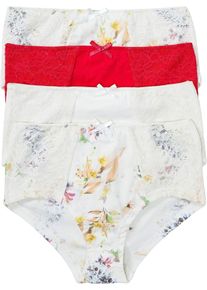 Maxi hipster (set van 4) met biologisch katoen - wit - maat 52/54 (XXL) - met katoen - bonprix