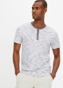 Henley shirt van puur katoen korte mouw - grijs - maat 56/58 (XL) - 100% katoen - bonprix