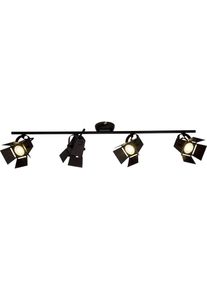 Brilliant Movie LED Deckenstrahler Deckenleuchte GU10 20W 3000K 4-flammig schwenkbar drehbar schwarz