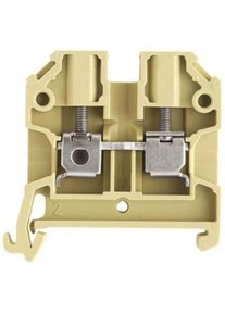 Weidm&uuml;ller 100 St&uuml;ck Weidm&uuml;ller SAK 4 SS/35 6.3/2.8 DB Durchgangsreihenklemme Flachstecker dunkelbeige