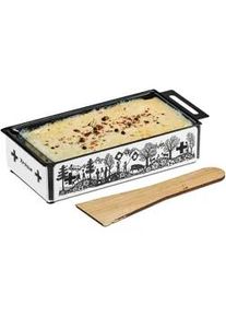 Trisa Electronics Raclette-Grill , Weiß , Metall , 10x5x19.50 cm , Fsc , antihaftbeschichtete Raclette-Pfännchen, rutschfeste Füße , Kochgeschirr, Tischgrills & Fondues, Raclette-grills