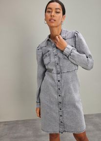 Kurzes Jeanskleid, grau, Größe 48, mit Baumwolle, bonprix