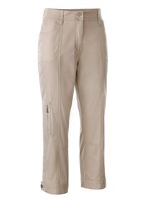 Dames Stretchbroek met rits aan de pijpzoom in steengrijs ,maat 36, WITT, 98% Katoen, 2% Elastan
