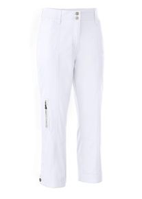 Dames Stretchbroek met rits aan de pijpzoom in wit ,maat 20, WITT, 98% Katoen, 2% Elastan