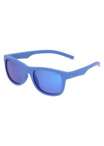 Polaroid PLD 8020/S | Dzieci okulary przeciwsłoneczne | Prostokątne | Oprawka: Tworzywo Sztuczne Niebieski | Kolor szkła: Szary Jednobarwny