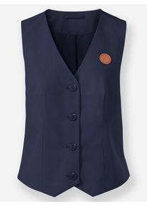 Damen Weste mit spitz zulaufendem Saum in marine ,Größe 36, WITT, 100% Polyester