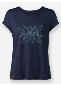 Dames Shirt met kapmouwen in marine ,maat 36, WITT, 95% Viscose, 5% Elastan