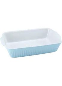 Creatable Auflaufform , Blau , Keramik , 2,2 l , rechteckig , 20x7.5x30 cm , Kochgeschirr, Auflaufformen