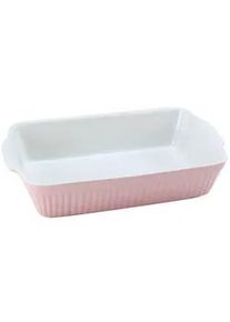 Creatable Auflaufform , Rosa , Keramik , 2,2 l , rechteckig , 20x7.5x33 cm , Kochgeschirr, Auflaufformen