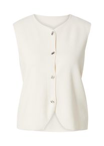 Mbym Damer Strikvest 'Basia' hvid St&oslash;rrelse L