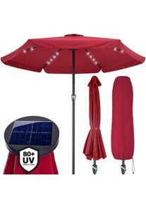 Kingsleeve Parasol Athene Rood Ø330cm Lampjes op Zonne Energie