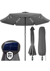 Kingsleeve Parasol Athene Antraciet Ø330cm Lampjes op Zonne Energie