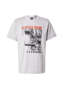 G-Star Raw G-STAR Koszulka 'Stairs' dla mężczyzn szary / homarowy / czarny Rozmiar S