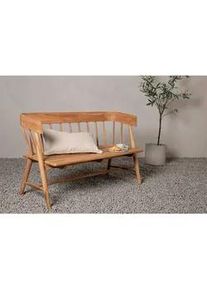 Gardenson Gartenbank , Teakfarben , Holz , Teakholz , teilmassiv , 58x85x132 cm , mit Rückenlehne , Holzmöbel, Sitzgelegenheiten Holz, Holzbänke, Gartenbänke Holz